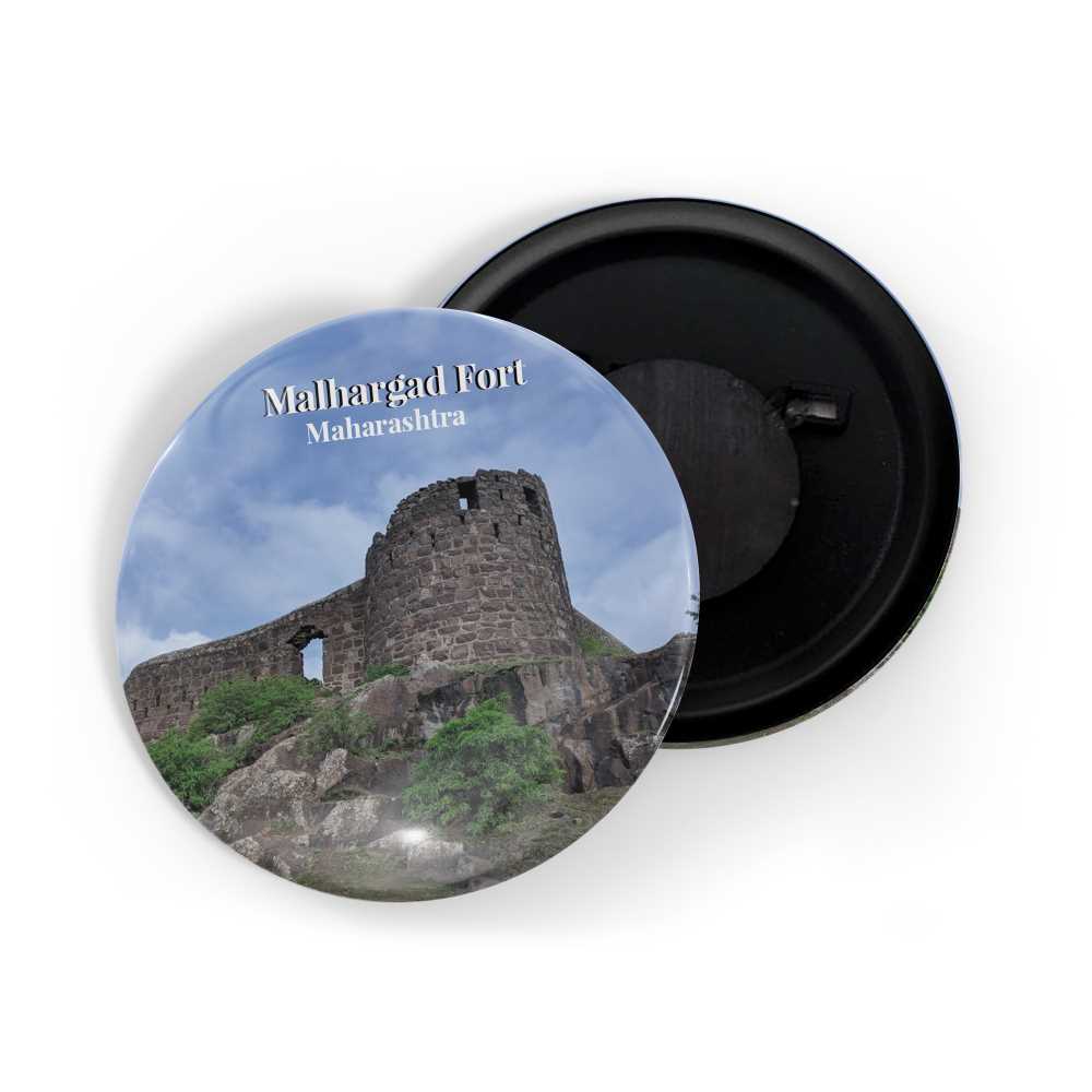 dhcrafts Fridge Magnet Multicolor Maharastra Malhargad Fort D2 Glossy Finish Design Pack of 1